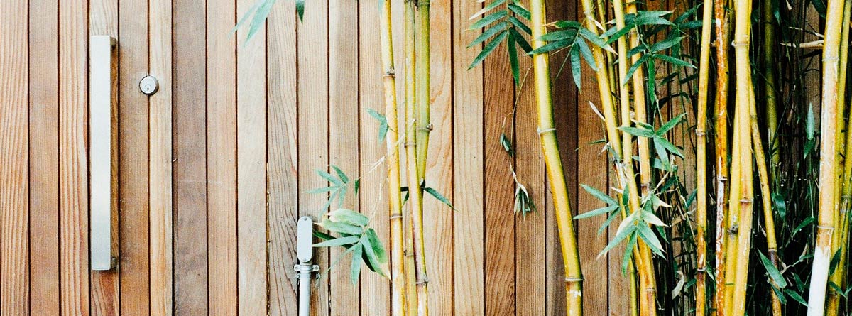 Pared de madera de bambú