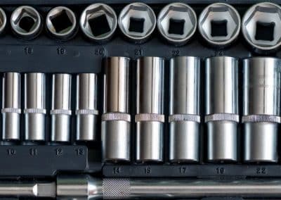 set de llaves de tubo de diferentes tamaños