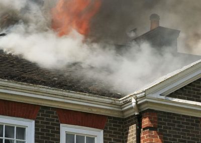 Incendio en una casa