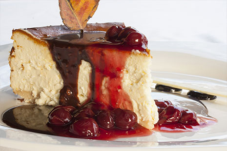 Tarta de queso con arándanos