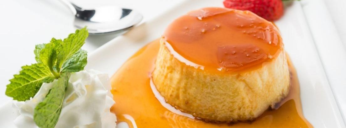 Flan de vainilla sin huevo