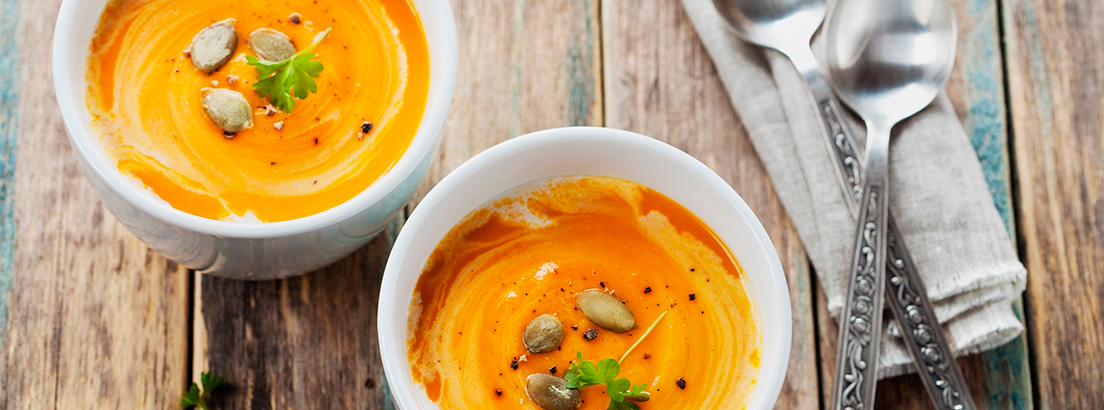 Sopa fría de calabaza y naranja