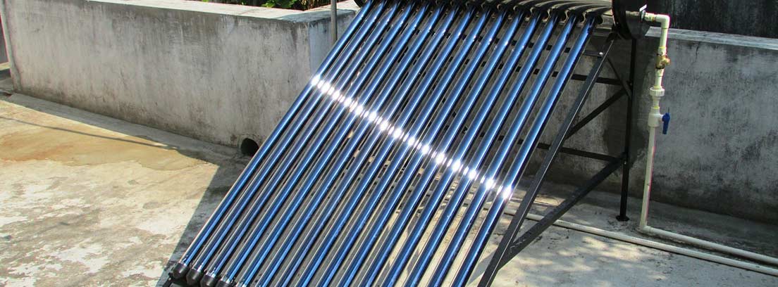 generador solar con depósito para el agua