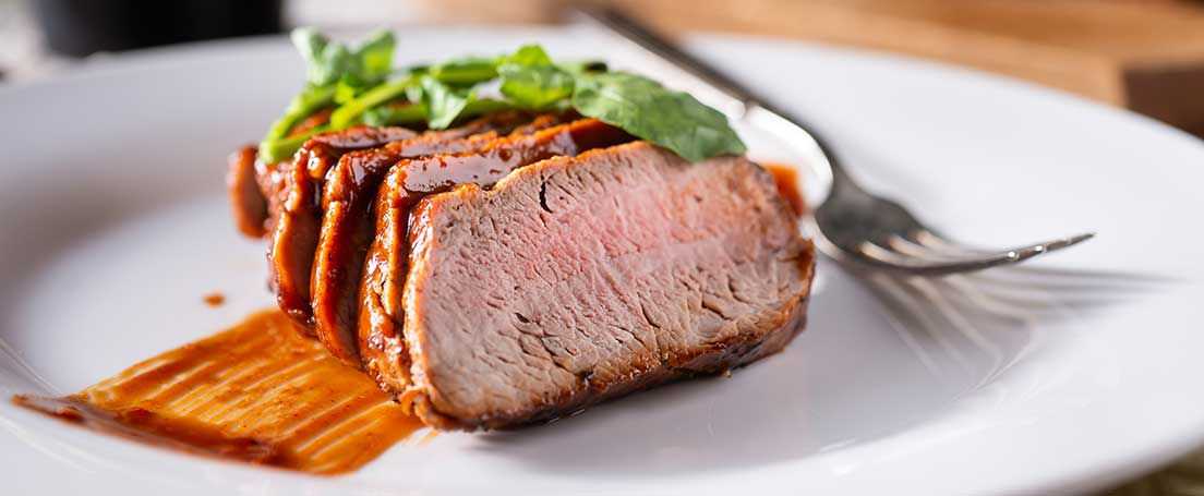 Cerdo con salsa de champiñones