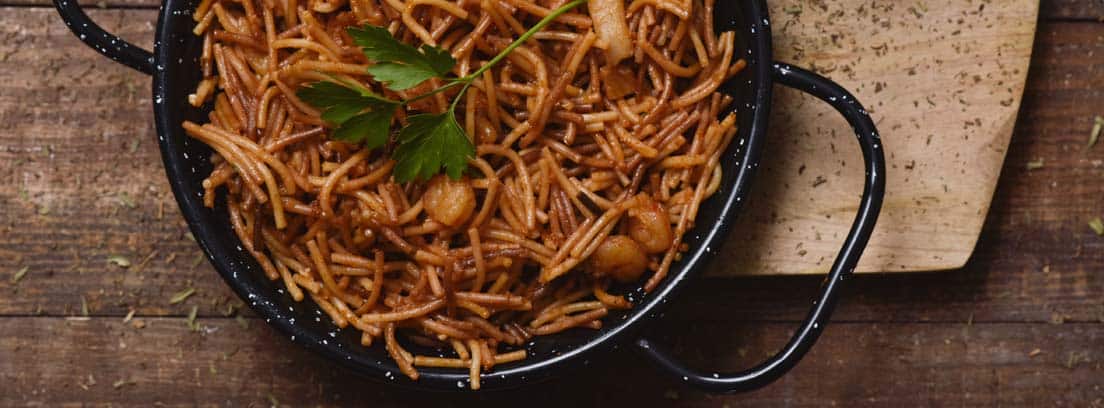 Fideuá con calamares